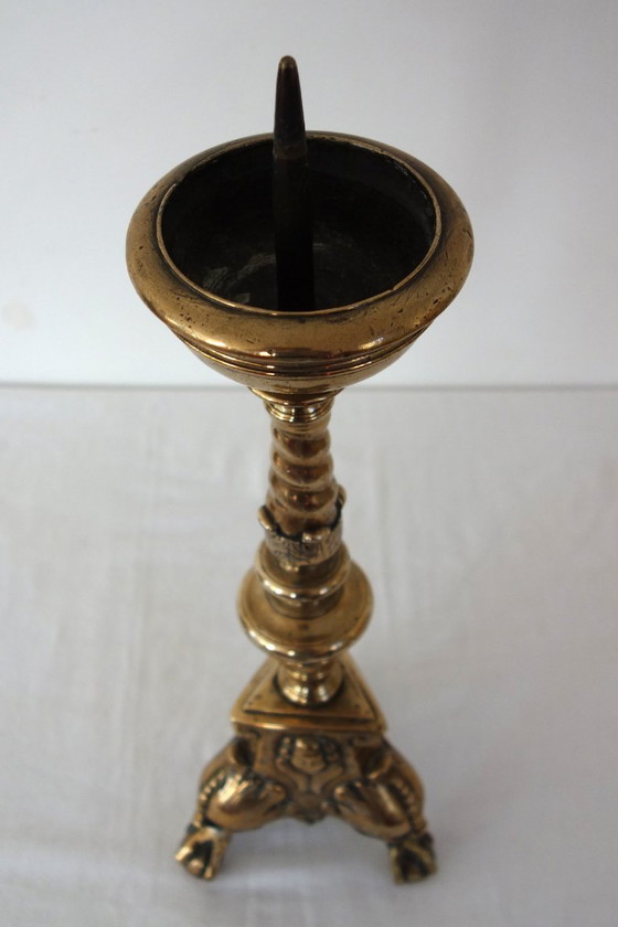 Image 1 of Kerzenständer aus vergoldeter Bronze, Frankreich, 17. Jahrhundert