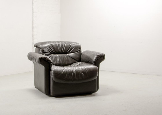 Image 1 of Superb Mid-Century De Sede Blackish Brown Smooth Leather Design Lounge Chair DS17. Swiss, 1970s.
