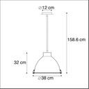QAZQA PENDANT HANGING LAMP ANTEROS 38 YELLOW