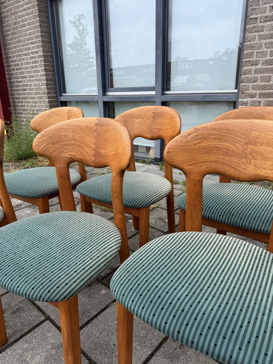 Image 1 of 6x vintage eetkamerstoel, Juul Kristensen ‘80