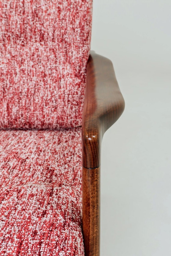 Image 1 of Fauteuil vintage red lobster mid century modern design 1965