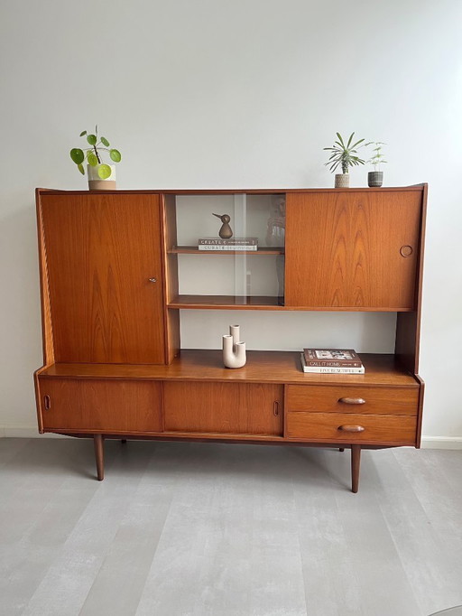 Vintage teak highboard, 1960s