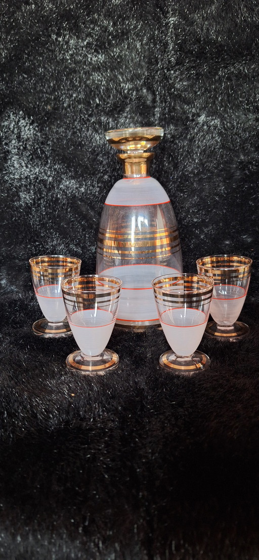 Bellissimo set di liquori Doyen da 5 pezzi