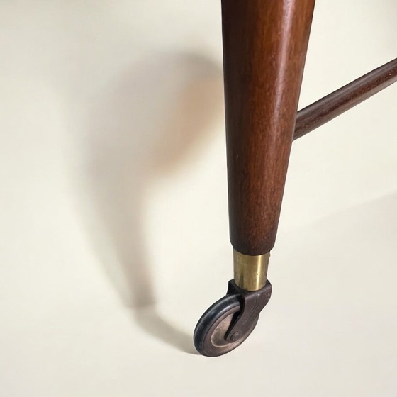Image 1 of Mid - Century solid wooden serving trolley