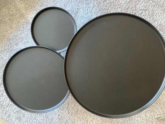 Image 1 of B&B Italia coffee table set (3) MaxAlto Fat-Fat (2015) black steel