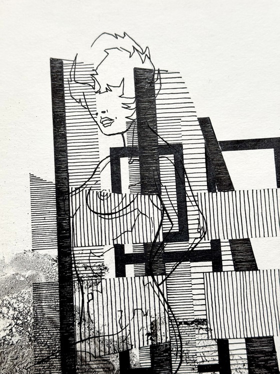 Image 1 of Eugène Eechaut (1928-2019) - Ink Composition, Female Form. 1981