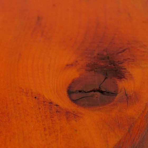 Image 1 of 2x fir wood stools in the style of the "Méribel" model by Charlotte Perriand, Italy, 1960s