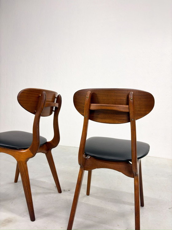 Image 1 of Set of dining room chairs 'Snavel' by Louis van Teeffelen