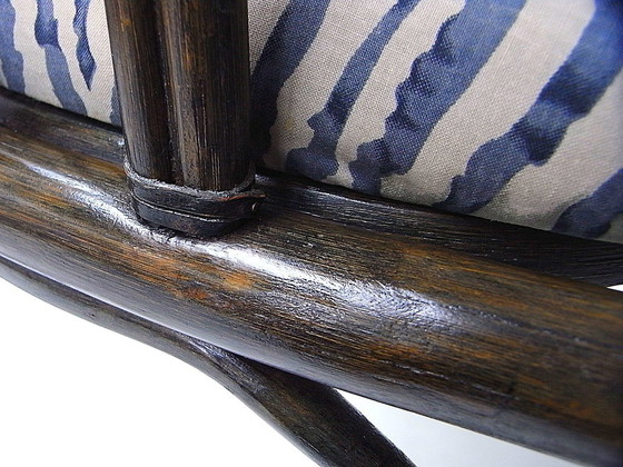 Image 1 of Eetkamerstoelen (6) gemaakt van rotan en bamboe door McGuire, VS, jaren 70