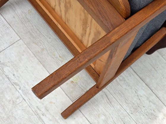 Image 1 of Años 70, pareja de sillones daneses, retapizados, muebles de lana, madera de teca y roble.