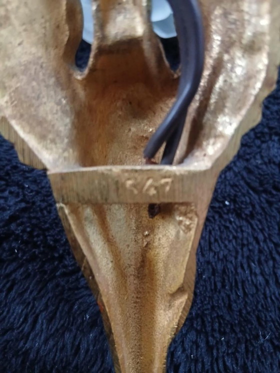 Image 1 of Applique da parete a forma di cigno in bronzo di Charles Ranc