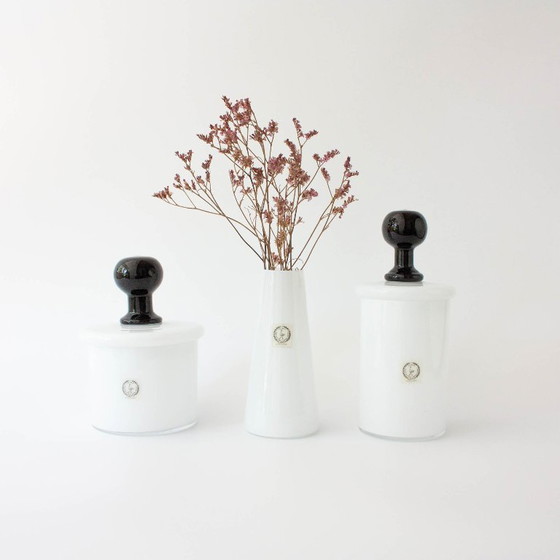 Vintage IVIMA White Opaline Glass Set from 1940s Marinha Grande, Decorative Objects (photo 2 of 18)