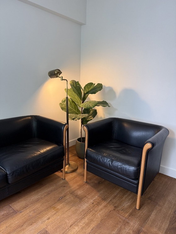 Image 1 of Leather club set by Antonio Citterio for Moroso, 1980s