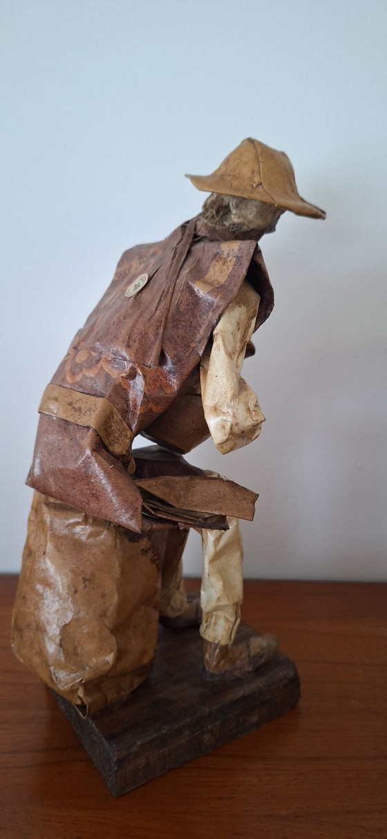 Figura de Papel Maché Hombre con Jarra, Esculturas, Cerámica, Beige (foto 6 de 7)