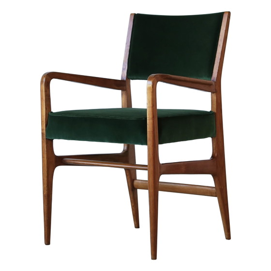 Gio Ponti Stuhl Mod. 110 mit Fornasetti Originalstoff für Cassina 1953 – Esszimmerstühle, Wood (photo 3 of 28)