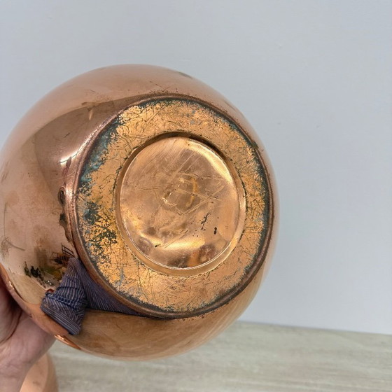 Image 1 of Secchiello per il ghiaccio vintage Raymor a forma di pera, in rame, per champagne e vino, Italia, anni '70.