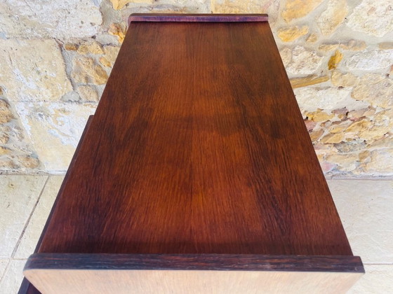 Image 1 of Cómoda de roble de mediados de siglo con cinco cajones, década de 1950