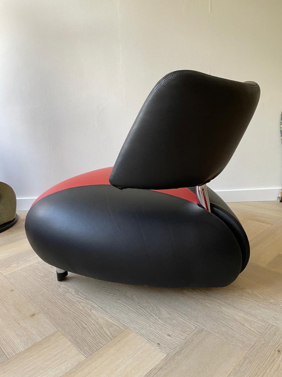 Leolux Pallone Black/Red Mint condition – Armchairs, Leather, Metal (photo 3 of 6)