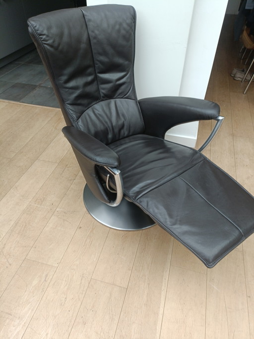 Prominent Recliner – verstelbare relaxstoel, Aluminium, Leather