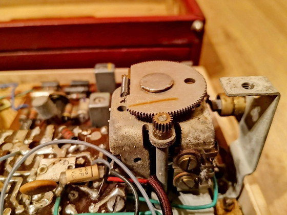 Image 1 of Rare Vintage Wooden Radio Telemonde / 1960s