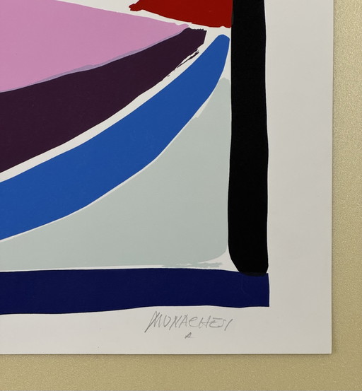 Quadro serigrafia Sante Monachesi 50x70cm metamorfosi, Futurismo