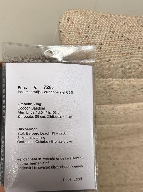 Image 1 of Etichetta per barstoel Cocoon