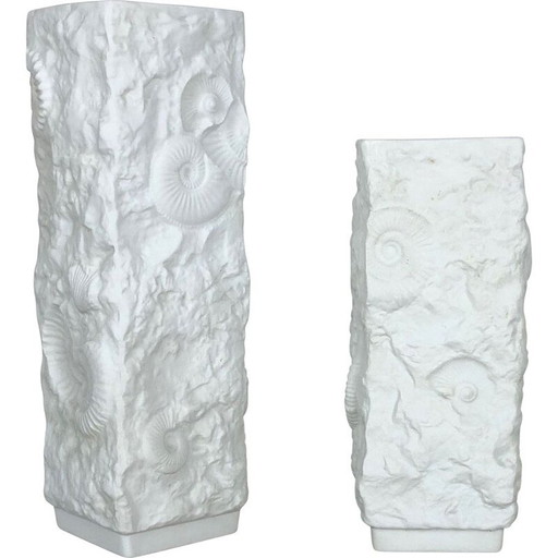 Paire de vases en porcelaine vintage par AK Kaiser, Allemagne 1970