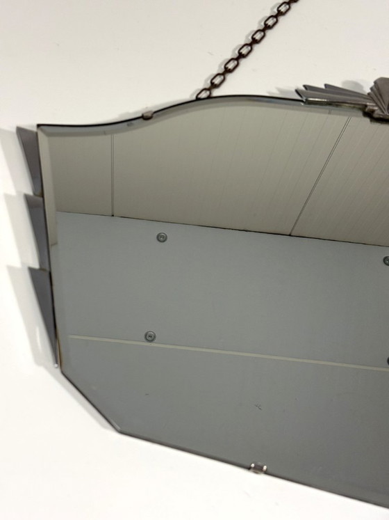 Art Deco Wall Mirror – Chrome, Glass (photo 3 of 8)