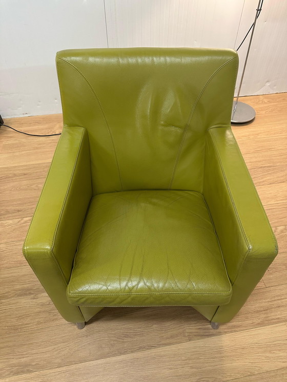 Image 1 of 2x Leolux Dolcinea Fauteuils Vert | Légèrement utilisé