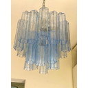 Verre de Murano bleu contemporain "Tronchi" de style Venini