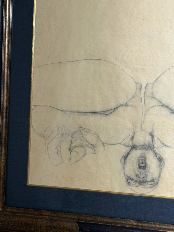 René Knapen – Disegno surrealista a grafite con certificato di galleria – Dipinti e disegni, Vetro (photo 6 of 10)