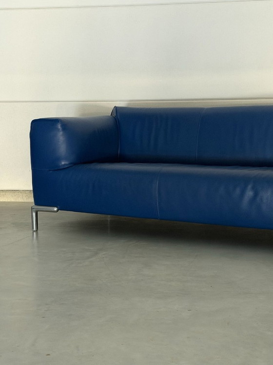 Bert Plantagie sofa and Chaise longue - blue leather, Metal, Modern (photo 3 of 15)
