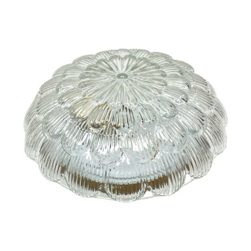 Massive Christmas tree glass ceiling lamp, Belgium, 1970s.