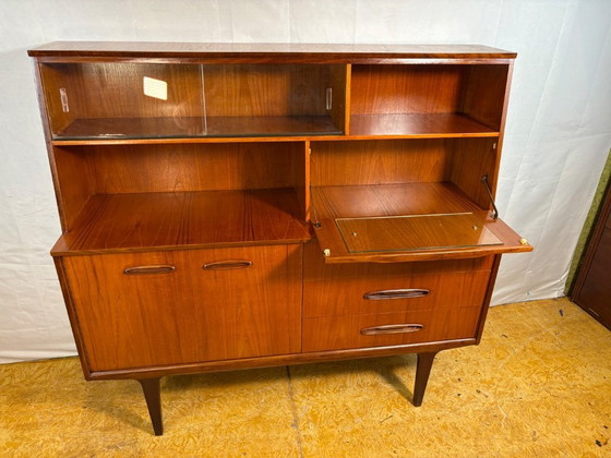 Image 1 of Mid Century Retro Teak Sideboard / Highboard by Jentique Circa 1960  A fantastic mid century modern teak sideboard / highboard b