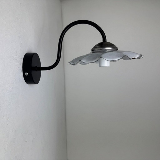 PAIR OF ANTIQUE SWAN NECK WORKSHOP WALL LIGHTS