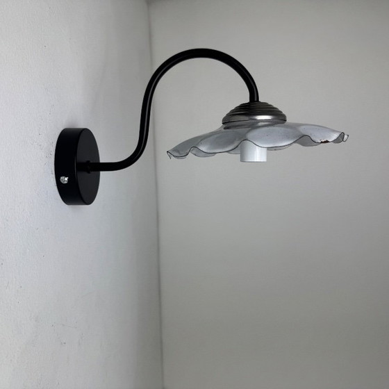 Image 1 of COPPIA DI APPLIQUE ANTICHE A COLLO DI CIGNO DA OFFICINA