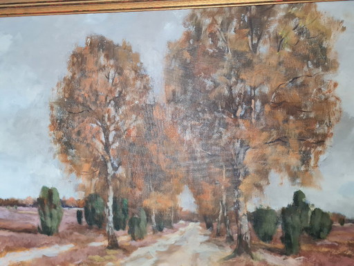 Oil painting by the landscape painter Clemens Neuhaus, 1977