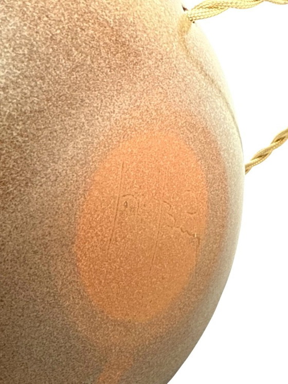 Image 1 of Pied de lampe en céramique verte, style moderne du milieu du siècle, Alain di Bin, France, années 1960