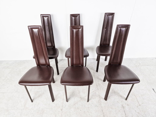 6x vintage Italian dining chairs