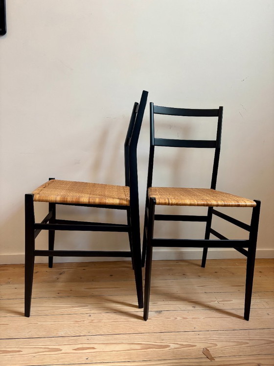 4x Sedie Gio Ponti 699 Superleggera in Frassino Nero – Cassina, Sedie da pranzo, Wood (photo 5 of 18)