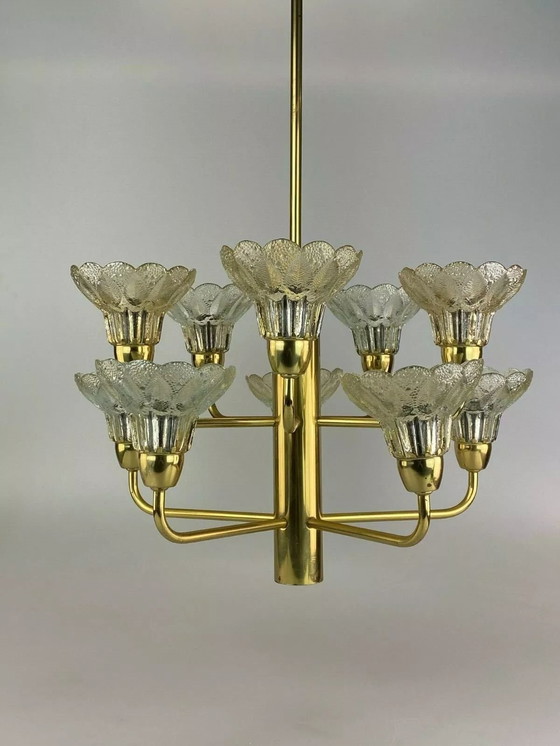 Image 1 of 60s 70s lamp plafondlamp kroonluchter kroonluchter glas space age