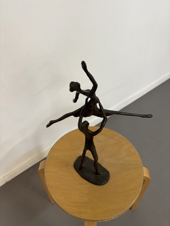 Image 1 of Bronzen beeld van Corry Ammerlaan, 2 abstracte dansers