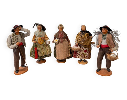 Set of 5 Simone Jouglas figurines