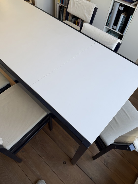 Image 1 of Pastoe table with 6 chairs 1967