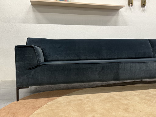 Design on Stock Bloq Canapé d'angle en velours bleu 330x242