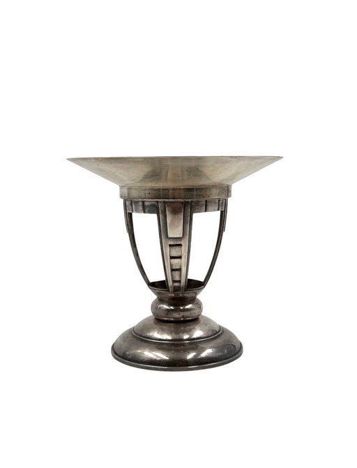 Art Deco silver-plated coup / vide poche, France 1940s