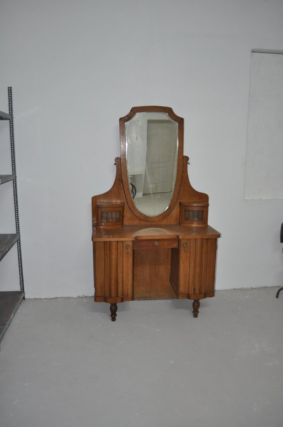 Mid-Century Houten Kaptafel, jaren 40 – Mid Century Modern (photo 9 of 9)