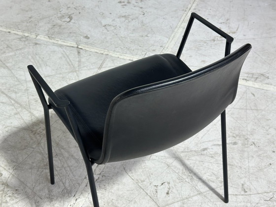 6 sedie HAY About A Chair AAC 19 - Hee Welling - pelle nera - design danese – Sedie da pranzo, Leather, Metal (photo 6 of 6)