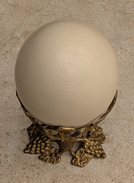 Image 1 of Straußenei auf Jugendstilornament