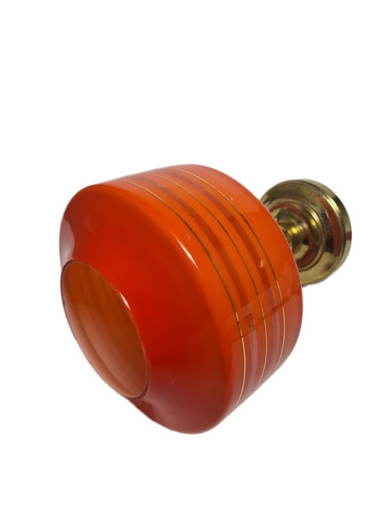 Vintage Pendant Lamp, Poland, 1960s – Glass, Metal (photo 7 of 8)